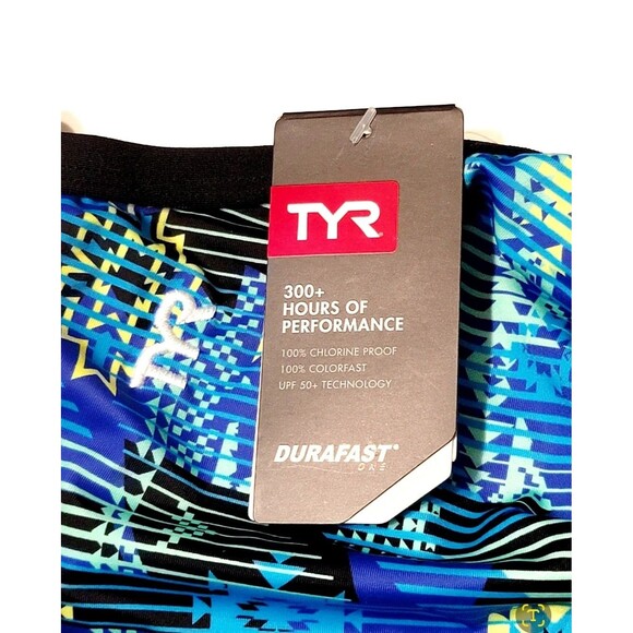 TYR Female Size 30 Azoic Diamondfit Durafast 1pc Swimsuit WDDAZ7A Lined Blue $60 - Picture 14 of 16